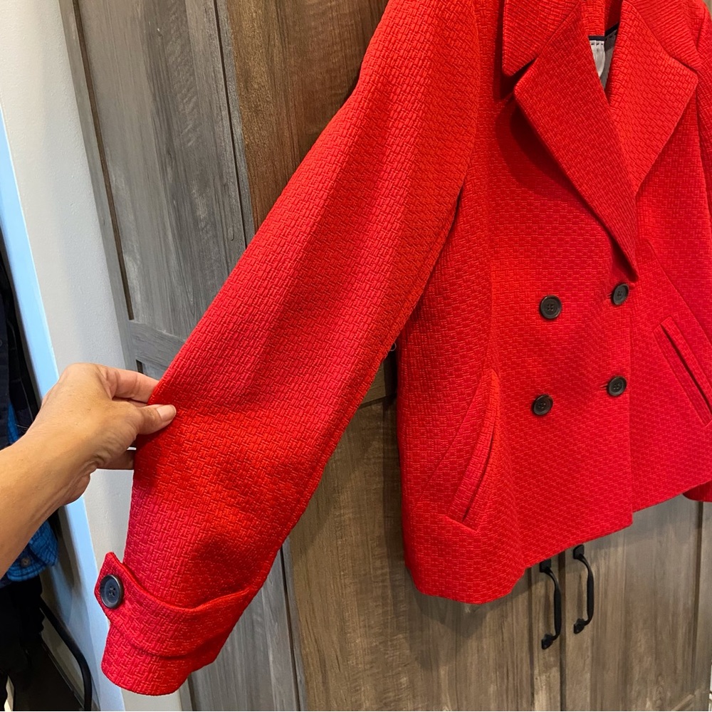 Talbots Red Double-Breasted Blazer - image 7